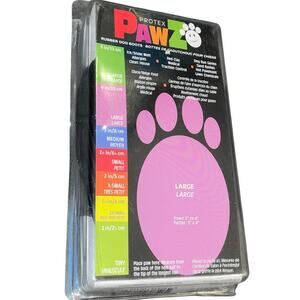 Protex Pawz Large Dog Boots Waterproof Reusable Slip On 8 Remain Paw Protectors